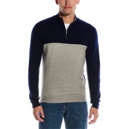 Scott & Scott London Contrast Wool & Cashmere-Blend Pullover