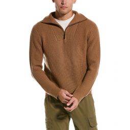 Vince Shaker Stitch Wool & Cashmere-Blend 1/4-Zip Pullover