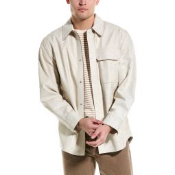 Helmut Lang Leather Shirt Jacket