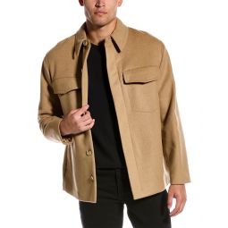 Vince Splittable Drape Wool-Blend Shirt Jacket