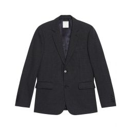 Sandro Formal Houndstooth Wool Suit Jacket