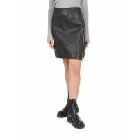 Hugo Boss Lamb Leather Black Skirt
