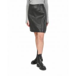 Hugo Boss Lamb Leather Black Skirt