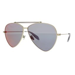 Alexander McQueen Gold Aviator AM0058S 004 Sunglasses
