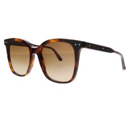 Bottega Veneta Brown Rectangle BV0118S-002 Sunglasses