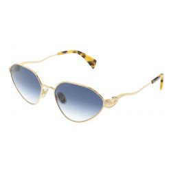 Lanvin LNV115S 721 Full Rim Gold / Gradient Blue Cat Eye Sunglasses