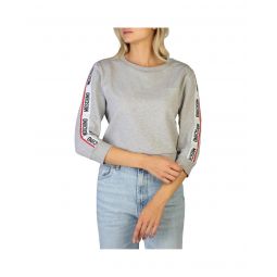 Moschino Long Sleeve Cotton Sweatshirt with Ribbed Hems