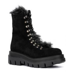 Aquatalia Shailene Weatherproof Leather & Shearling Boot