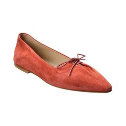 Theory Pleated Suede Ballet Flat