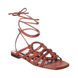 Staud Adeline Lace-Up Leather Sandal
