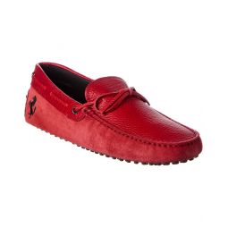 Tod'S X Ferrari New Gommini Suede & Leather Loafer