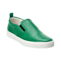 Gucci Gg Embossed Leather Slip-On Sneaker