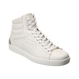 Gucci Ace Leather High-Top Sneaker