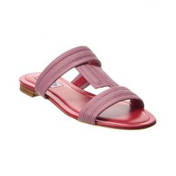 Tods Double T Strap Leather Sandal