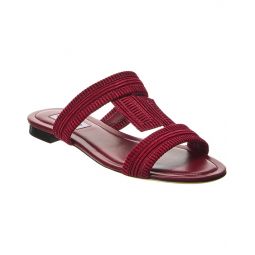 Tod'S Double T Strap Suede Sandal