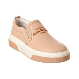 Ferragamo Cassina Leather Slip-On Sneaker