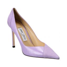 Jimmy Choo Cass 95 Suede & Leather Pump