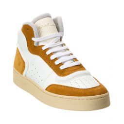 Saint Laurent Sl/80 Leather & Suede High-Top Sneaker