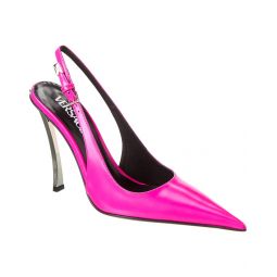 Versace Pin-Point Leather Slingback Pump