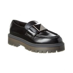 Valentino One Stud 45 Leather Loafer