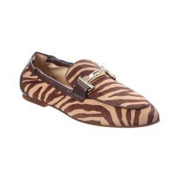 Tod'S Double T Haircalf & Leather Loafer