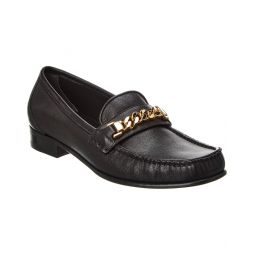 Gucci Chain Link Detail Leather Loafer