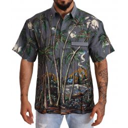 Dolce & Gabbana Tropical Print Linen Shirt