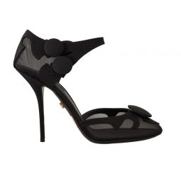 Dolce & Gabbana Mesh Ankle Strap Stiletto Pumps