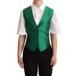 Dolce & Gabbana Silk Satin Waistcoat Vest