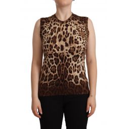 Dolce & Gabbana Leopard Pattern Sleeveless Top