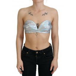Dolce & Gabbana Stunning Holographic Effect Bustier Top