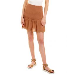 Stellah Smocked Mini Skirt