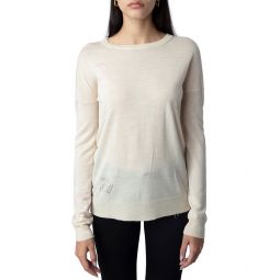 Zadig & Voltaire Gaby Heart Wool & Cashmere-Blend Sweater