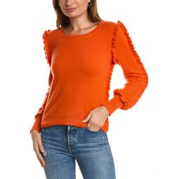 Qi Cashmere Ruffle Cashmere Sweater