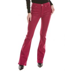 Hudson Jeans Barbara High-Rise Coated Beet Red Bootcut Jean