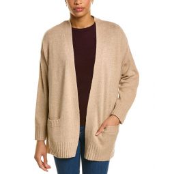 Amicale Cashmere Chunky Open Wool & Cashmere-Blend Cardigan