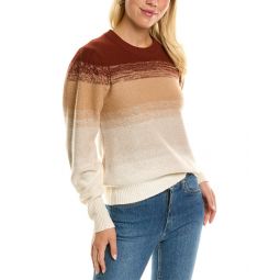 Autumn Cashmere Gradient Stripe Cashmere Sweater