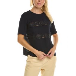 Rebecca Taylor Lace Silk T-Shirt