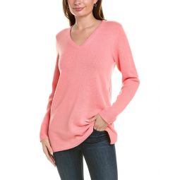 Sail To Sable V-Neck Wool Tunic Sweater