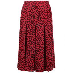 Gucci Leopard Silk-Blend Skirt