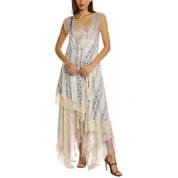 Lanvin Layered Silk Midi Dress