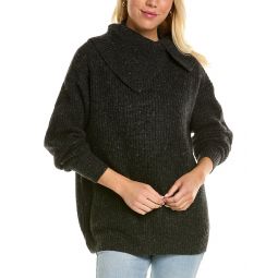 Autumn Cashmere Oversized Split Neck Tunic Cashmere Sweater