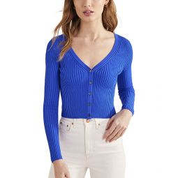 Boden Fitted Cropped Wide Neck Rib Cardigan