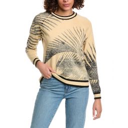 Minnie Rose Reverse Palm Print Cashmere-Blend Sweater