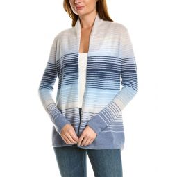 Hannah Rose Ombre Striped Cashmere Cardigan