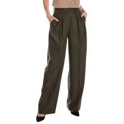 Theory Double Pleated Wool-Blend Pant