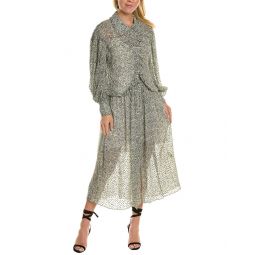 Rebecca Taylor Fleur Ruffle Silk-Blend Maxi Dress