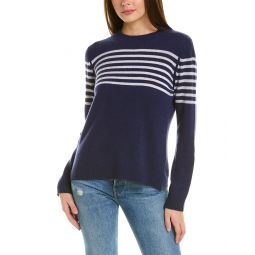 Hannah Rose Phoebe Stripe Cashmere Sweater
