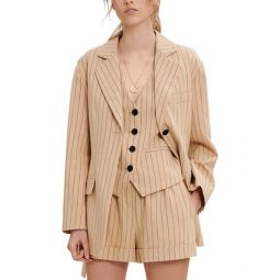 Maje Linen-Blend Suit Blazer