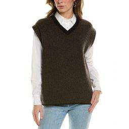Vince Houndstooth Stitch Wool & Cashmere-Blend Vest